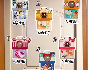 Disney Pet Camera Magnet, Personalized Cruise Door Magnet, Cute Disney Animal Magnet, Custom Family Cruise Decor
