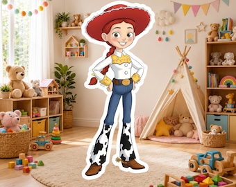 Pegatina de Jessie de Toy Story, calcomanía de vinilo de vaquera de Disney Pixar, pegatina para portátil o botella de agua con un lindo personaje del Oeste.
