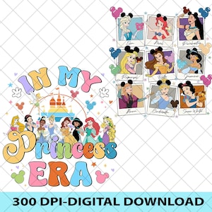 In My Princess Era Png, Vintage Watercolor Princess Png Bundle, Meet Me At Midnight Png, Taylor Princess Png, Girls Trip Png