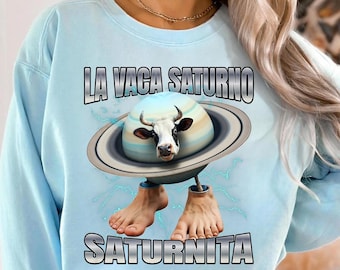 La Vaca Saturno Saturnita Premium png, Cow Design Png, Crazy Cow Lover Sublimation Png, Funny Farm Png, Ufo Design, Digital Download PNG