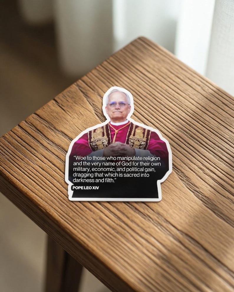 Pope Ld18 Sticker Pope Leo XIV Quote Sticker, No Kings in America Vinyl Decal, Car Magnet ...