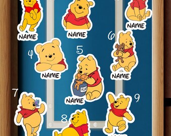 Imán personalizado para puerta de crucero de Winnie the Pooh, imán de Pooh, Piglet y Eeyore, decoración de crucero de Friends, letrero personalizado para puerta de viaje familiar.
