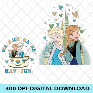 Girls Just Wanna Have Fun Png, Vintage Watercolor Princess Png Bundle, Meet Me At Midnight Png, Taylor Princess Png, Girls Trip Png