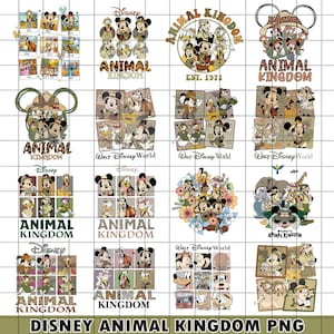 30+ アニマルキングダム PNG バンドル、マウスと友達のレッツ ゲット ワイルド Png、レトロなマジックキングダム Png、ディズニー ワイルドライフ Png、ヴィンテージ ディズニー