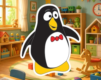 Wheezy Toy Story Sticker, Penguin Toy Story 2 Vinyl Decal, Cute Pixar Character Laptop Water Bottle Sticker