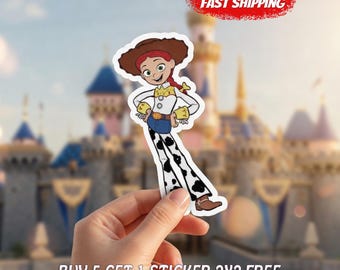 Jessie Sticker, Toy Story Vinyl Decal, Waterproof Sticker, Car Magnet, Gift for Disney Fans, Laptop Sticker, Party Decoration