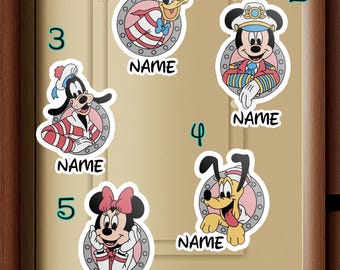 Personalized Disney Cruise Magnets, Custom Family Cruise Door Magnets, Disney Inspired Cabin Magnet Gift