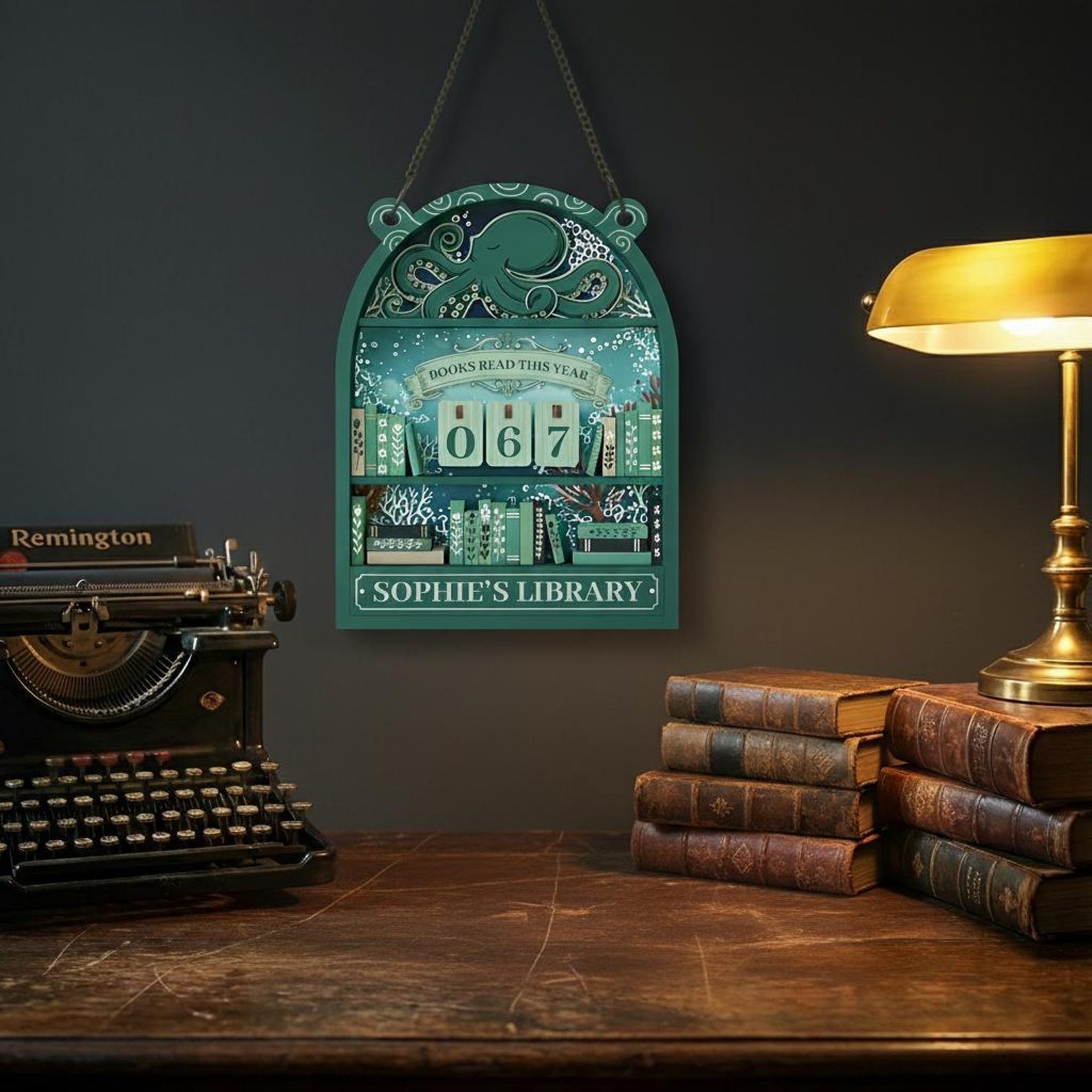 Ocean Book Tracker, Octopus Reading Tracker Sign, Underwater Bookshelf ...