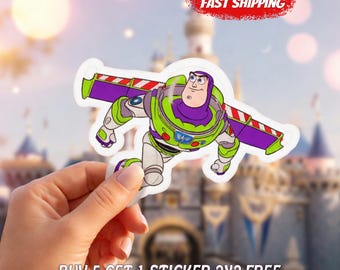 Disney Toy Story Buzz Lightyear Waterproof Sticker, Vinyl Decal, Car Magnet, Gift for Toy Story Fans, Laptop Sticker, Party Decoration