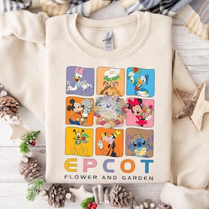 Epcot Flower mouse and Friends Png, Mouse And Friends Png, Family Trip 2024 Png,Family Vacation Png, Vacay Mode Png, Magical Kingdom Png