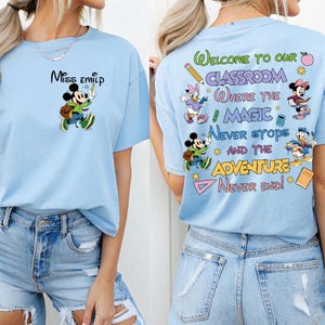 Personalized Name Teacher Png, Welcome To Our Classroom Png, Back To School Png, Kindergarten, Mouse Teacher Sweatshirt, First Day Of School