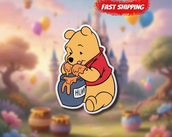 Pegatina para portátil de Disney Winnie the Pooh, afirmación positiva, agenda, papelería, calcomanía, botella de agua, celular