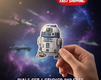 Star Wars R2D2 Droid Vinyl Sticker - Sci-Fi Party Favor