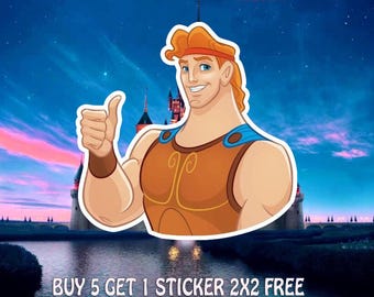 Hercules Sticker, Greek Hero Vinyl Decal, Fairytale Strong Man Car Magnet, Mythology Inspired Storybook Gift