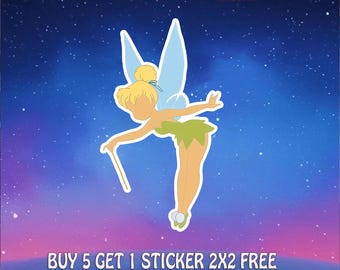 Tinker Bell Fairy Sticker, Flying Pixie Vinyl Decal, Cute Magical Fairy Car Magnet, Fantasy Storybook Gift