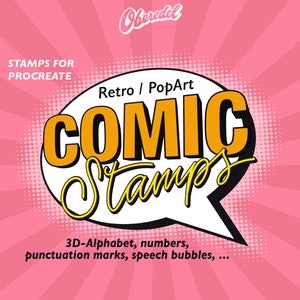 Procreate Stempel für Comic, PopArt, Cartoon, Retro - Motive von oberedel, Stamps, Musterpinsel