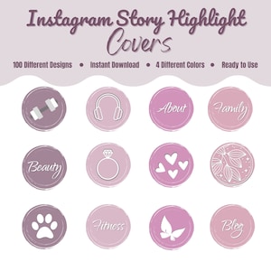 400 Pink Instagram Highlight Icon Covers, Neutral Blush Instagram Story Covers, Social Media Icons, IG Story Icon Highlight Covers for IG