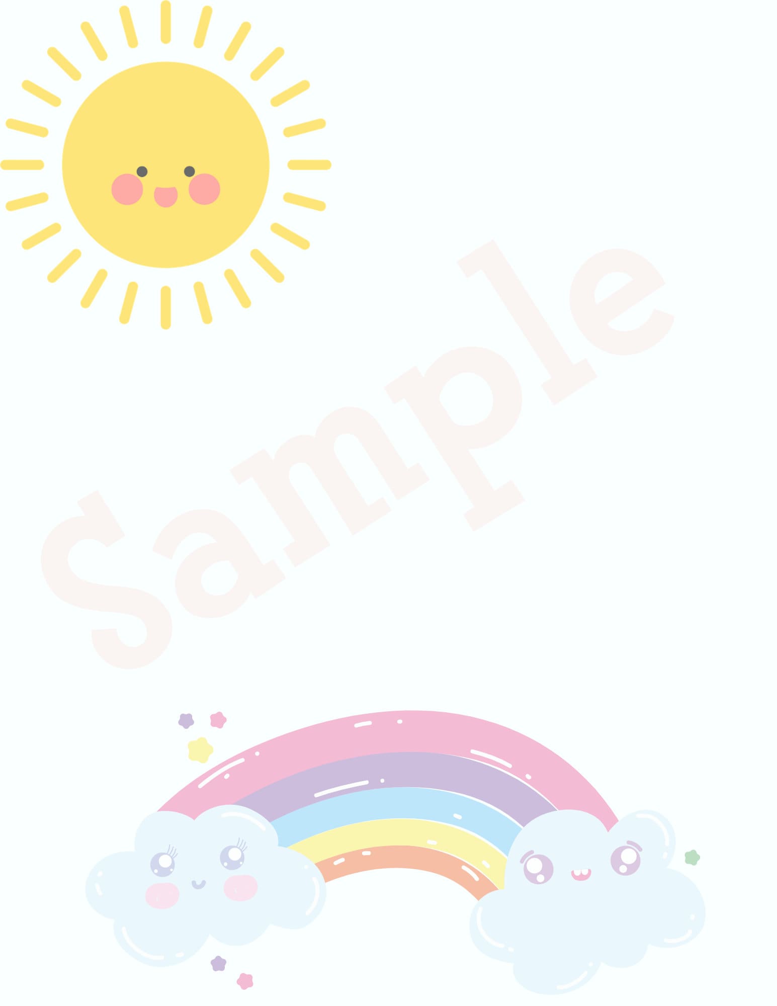 Kawaii Printable Stationery Set Rainbow Stationery Printable - Etsy