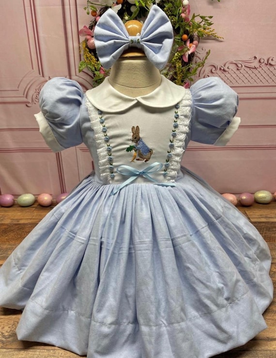 Smocked Embroidery dress- Bishop dress- Formal Dress