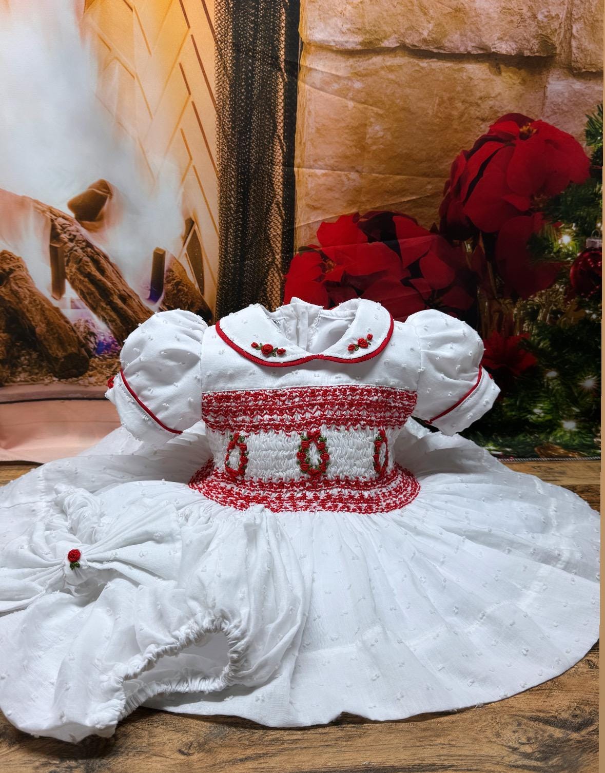 Smocked Dress-bishop Dress- Christmas Dress in Stock