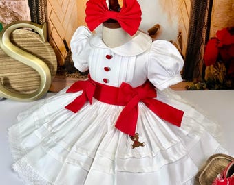 Smocked Embroidery dress- Bishop dress- Formal Dress