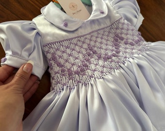 Smocked Embroidery dress- Bishop dress- Formal Dress