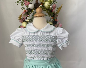 Plus Size Bishop Sleeves Smocked shoulder Two Tone Bodycon Dress