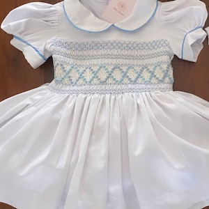 Smocked Embroidery dress- Bishop dress- Formal Dress