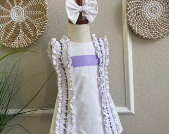 Smocked Embroidery dress- Bishop dress- Formal Dress