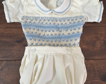 Smocked Embroidery dress- Bishop dress- Smocked romper- smocked bodysuit