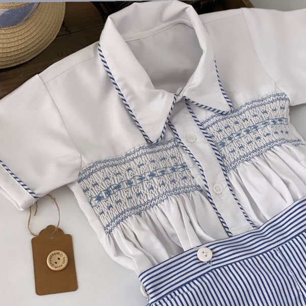 Boys smocked outfit. Formal smocked