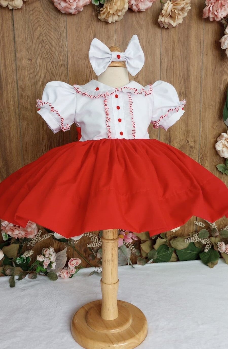 Smocked Embroidery dress- Bishop dress- Formal Dress