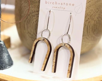 Hand wrapped and genuine dangle earrings
