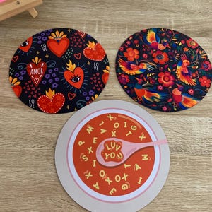 Mexican Otomi mousepad, Mexican embroidery design, sagrado corazón mouse pad