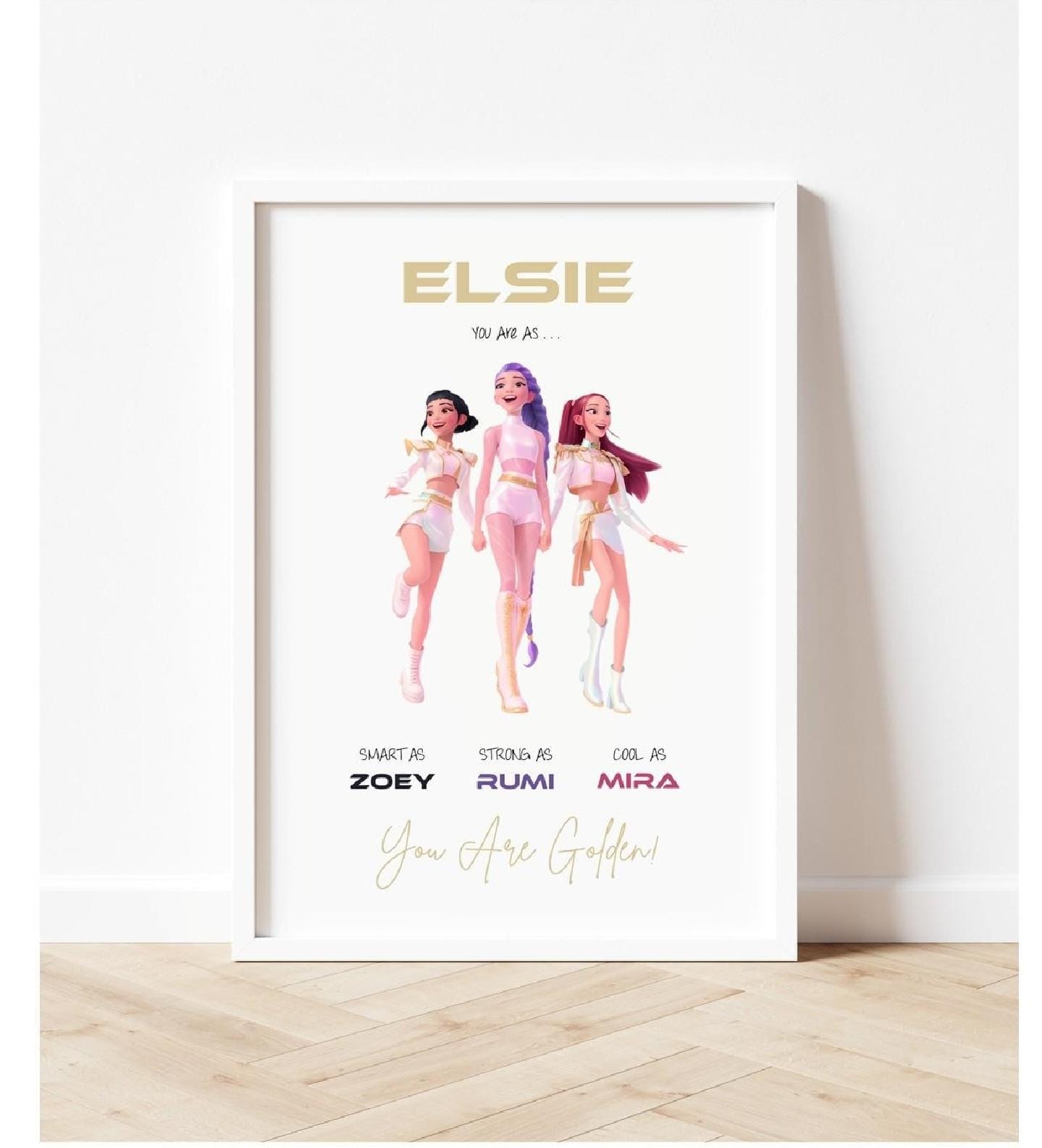 Rumi様 オーダーページ Personalised KPOP Demon Hunters Birthday Print Gift for Her Girl