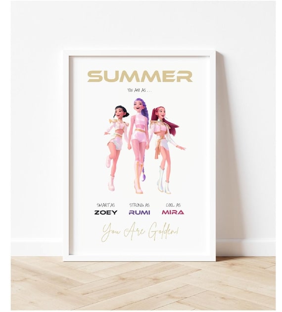 Personalised KPOP Demon Hunters Birthday Print Gift for Her Girl