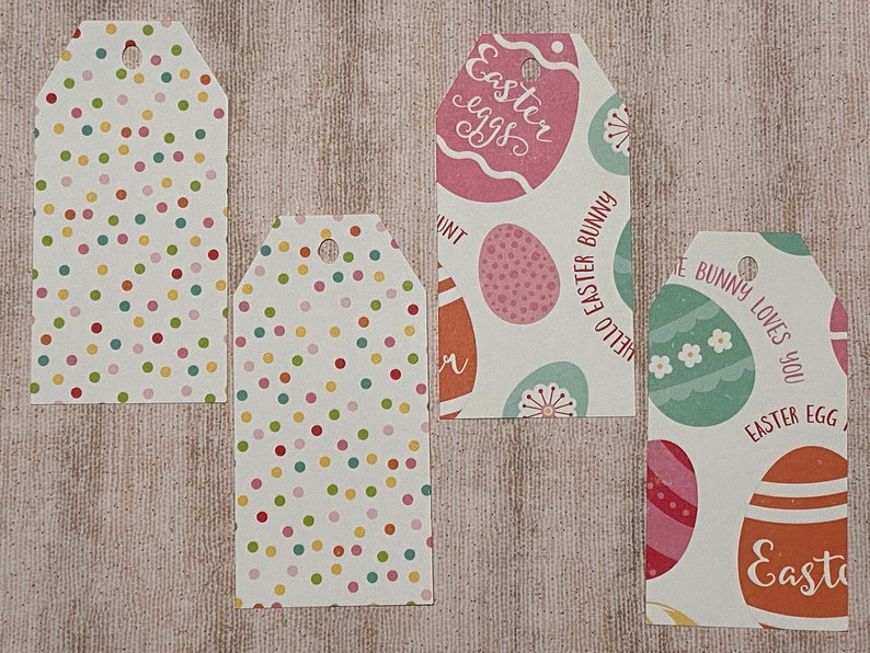 Easter Paper Tag Paper Tag Easter Basket Tag Hang Tag Blank Favor Tag Luggage Tag Large