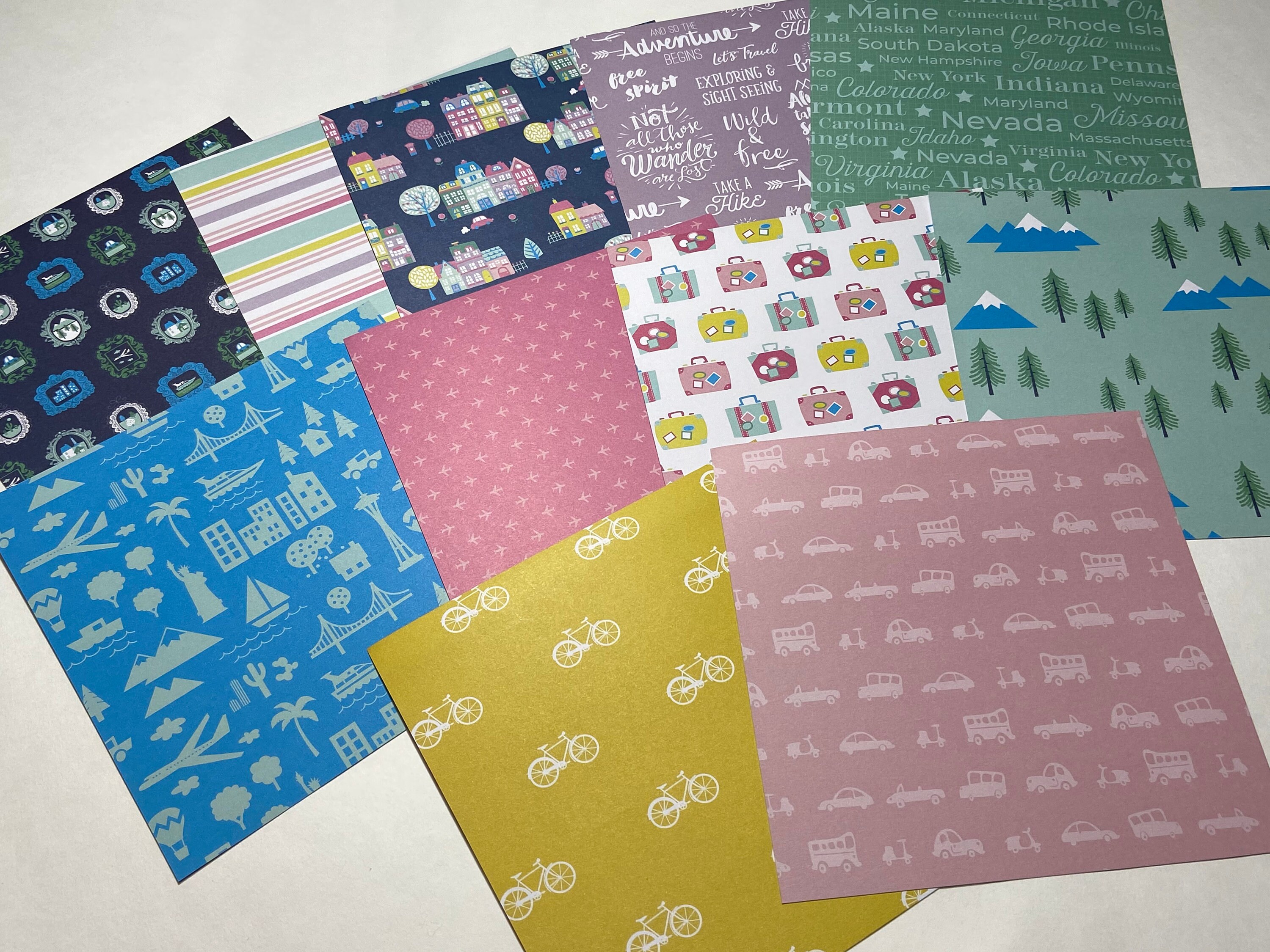 Scrapbook Cardstock Local Travel 6x6 Junk Journal Scrap Paper Etsy