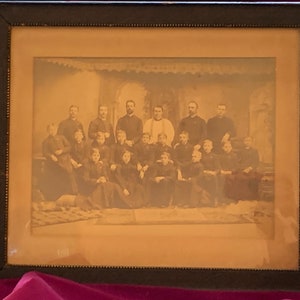 Antique Framed Photo of Young Seminarians