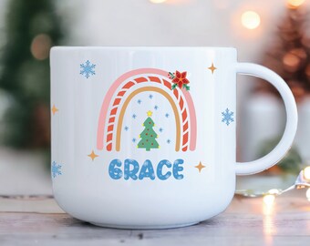 Kids Personalised Christmas Mug, Personalised Kids Cup, Unbreakable Kids Mug, Little Girls Gift, Little Boys Gift, Unisex Kids Gift,