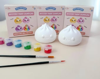 Mystery Dumpling Paint Kit, Blind Bag Paint, 3D Paint Your Own Dumpling, Painting Kit For Kids, Rainbow Dumpling