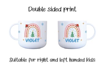 Kids Personalised Christmas Mug, Personalised Kids Cup, Unbreakable Kids Mug, Little Girls Gift, Little Boys Gift, Unisex Kids Gift,