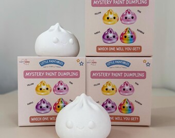 Mystery Paintable Dumpling, Blind Bag Painting Kit for Kids, Ready to Paint Kids Gift