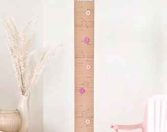 Personalized Wooden Growth Chart: Nursery Kids Room Decor