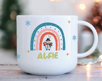 Kids Personalised Christmas Mug, Personalised Kids Cup, Unbreakable Kids Mug, Little Girls Gift, Little Boys Gift, Unisex Kids Gift,