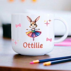 Kids Personalised Mug, Personalised Kids Cup, Unbreakable Kids Mug, Little Girls Gift, Little Girl Easter Gift, Toddler Cup, Bunny Cup