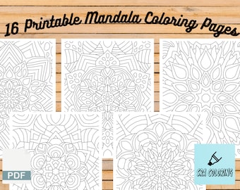 16 Mandala Coloring Pages for Adults: Printable Designs (PDF Download)