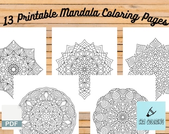 13 Mandala Coloring Pages for Adults: Printable Designs (PDF)