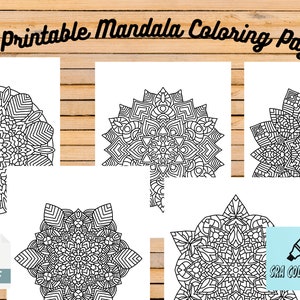 14 Printable Mandala Coloring Book for Adults, Digital Download, Printable Coloring pages, Mandala coloring Pages