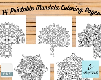 14 Mandala Coloring Pages for Adults: Printable Designs (PDF Download)